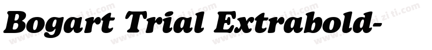 Bogart Trial Extrabold字体转换